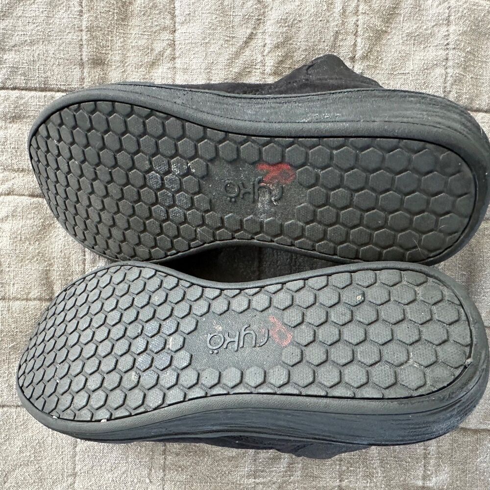 ryka niah black slip on ankle boots 8.5w comfort walking casual athleisure wide - Picture 7 of 8